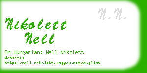 nikolett nell business card